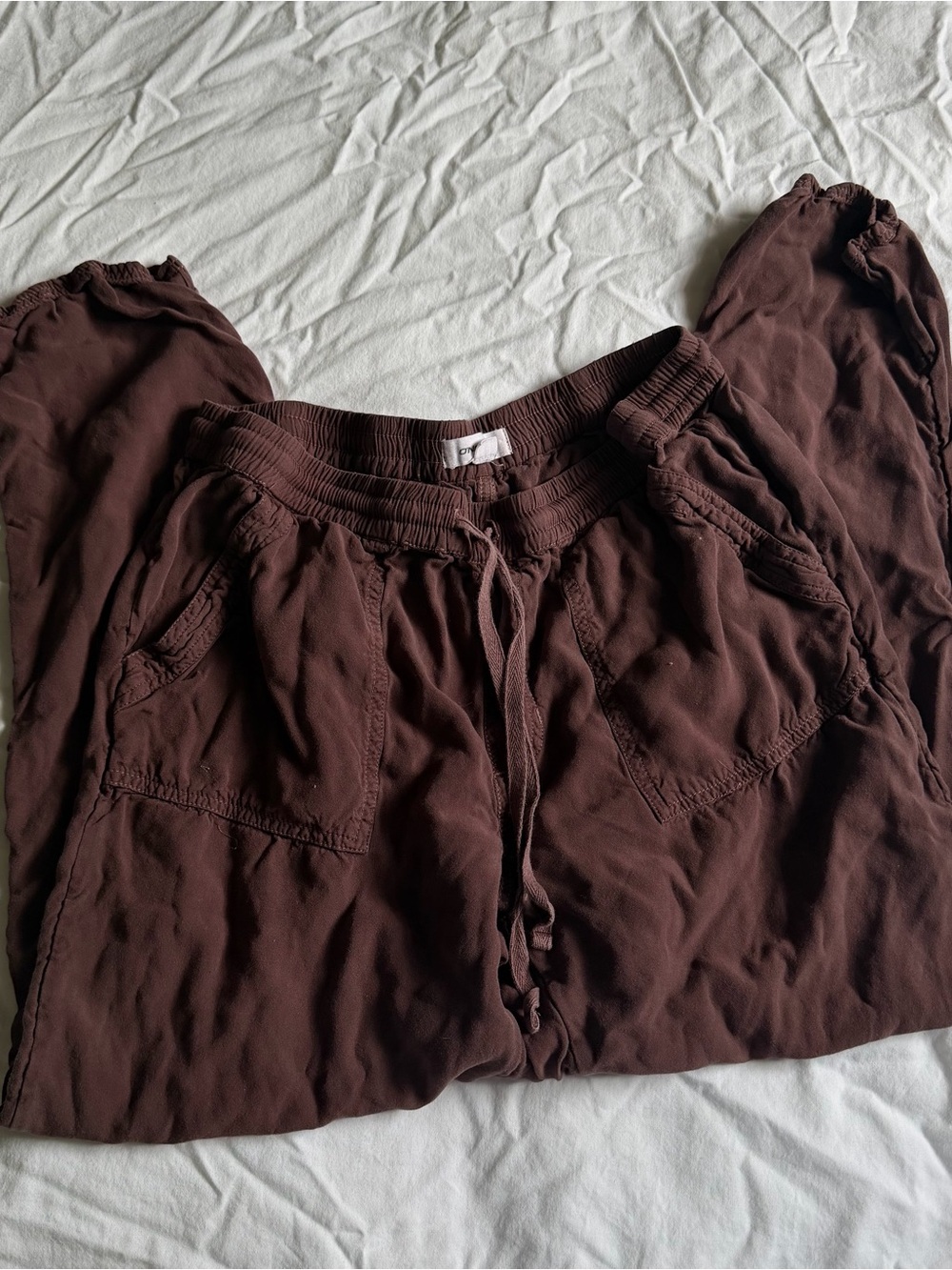 O'Neill Brown Elastic Waist Drawstring Pants